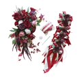 thumbnail image 3 of balikha Wedding Car Decoration Set Artificial Flowers Easy Installation Elegant Wedding Car Ribbons and Bows for Ceremony Accessories Red, 3 of 9