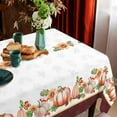 thumbnail image 5 of Fall Thanksgiving Pumpkin & Sunflower Tablecloth Waterproof Table Cover Party Holiday Decor 60x 84 Inch, 5 of 6