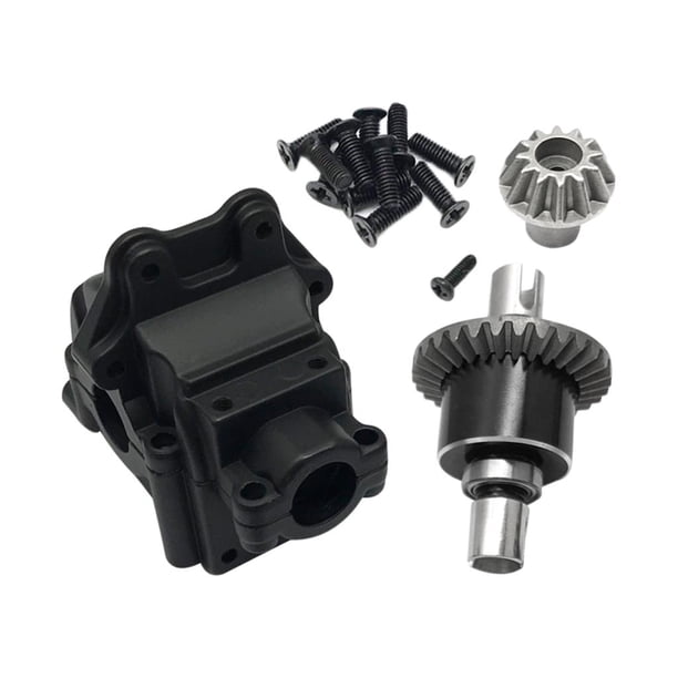 Cubierta de coche RC Carcasa de cubierta de la inferior del coche RC con kits de engranajes diferenciales para 144001 1:14 Accesorio de - Caja de engranajes + engr