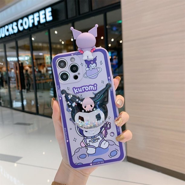 Funda de teléfono Sanrio Cinnamoroll para Iphone 13 12 11 Pro Max 7 8 Plus Kuromi funda XR XS X con correa espejo cubierta de lujo mujer chica xuanjing unisex