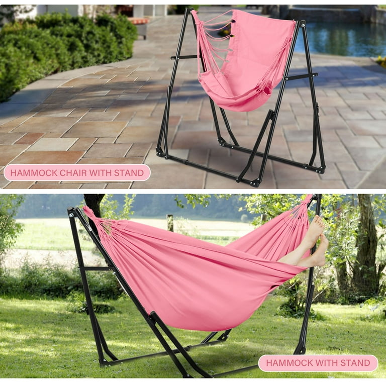 Ainfox 2 in 1 Hammock and Swing Chair with Stand, 550 lbs