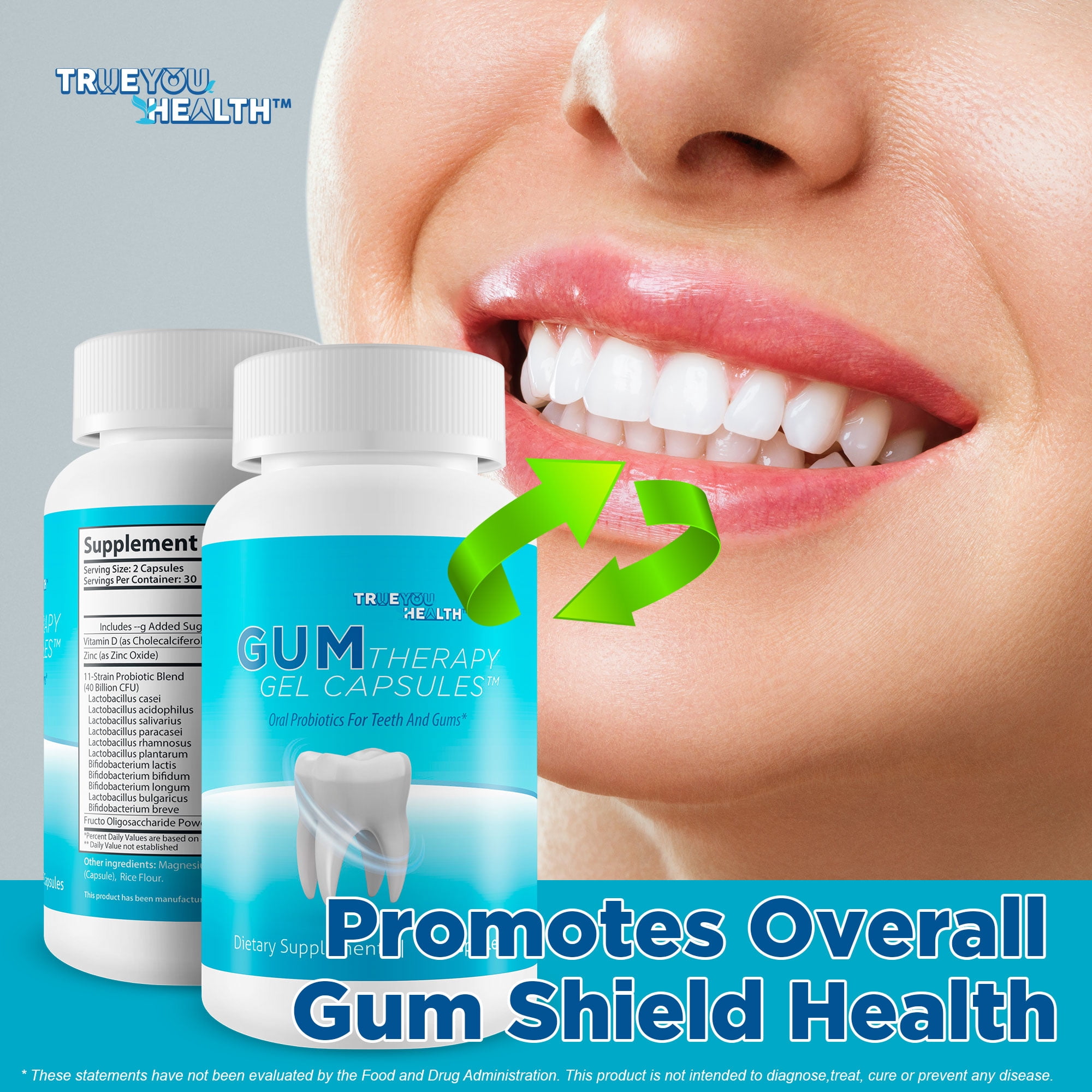 Gum Therapy Gel Capsules - Our Best Gum & Teeth Support Probiotic - Oral Dental Probiotic Gum Health Supplements - Gum & Teeth Probiotic - Our Best Oral Probiotics for Teeth and Gums - Gum Supplement
