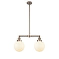 thumbnail image 2 of Innovations Lighting 209-8 Beacon Beacon 2 Light 25" Wide Linear Chandelier - White, 2 of 7
