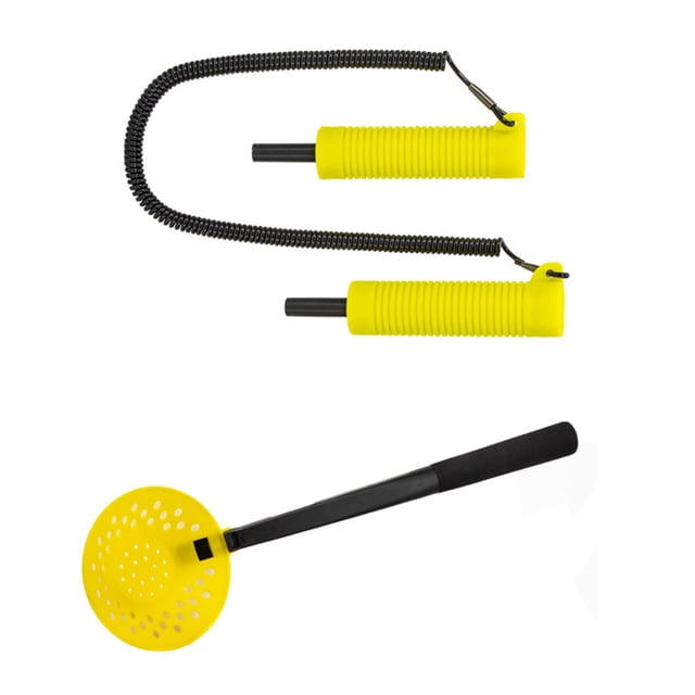 Sonducket Pala para hielo de PVC, púa de acero inoxidable, aparejos de pesca con agarre práctico, colador de red de precisión, ayuda práctica, cuchara Pescar Sonducket OD027600-00