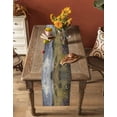 thumbnail image 4 of Spring Floral Burlap Cotton Table Runner 13x60 Inches Long, Modern Oil Painting Farmhouse Farmhouse Table Runners, Outdoor Dining Tablecloths Decor for Baby Shower/Party/Wedding, 4 of 6