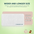 thumbnail image 4 of Yolife Non-Slip TPE Bathtub Mat with Hair Catcher, 39" x 17" Shower Mat for Inside Tub │ Large Drain Holes, Machine Washabl,Pink, 4 of 7