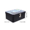 thumbnail image 4 of SHISUYAN Vintage Storage Box Tinplate Case Portable Jewelry Box Metal Container With Lock And Keys, 4 of 8