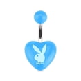 thumbnail image 2 of Belly Ring with Playboy Bunny Printed Acrylic Heart 14g, 2 of 6