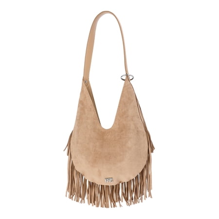 Madden NYC Women's Fringe Hobo Bag, Khaki