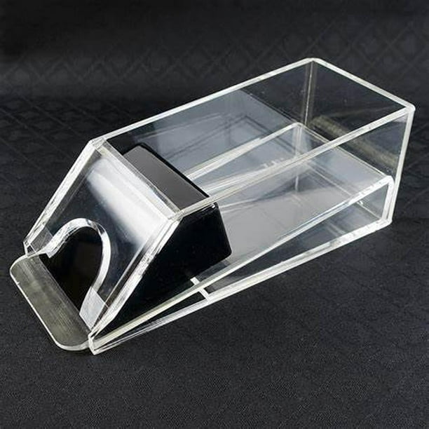 Zapato de distribuidor de cartas acrílico, utilidad, accesorios de pokers de juegos, tarjetas de juego versátiles descargan bandejas de soporte Distribuidor de cartas de 4 mazos