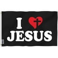 thumbnail image 2 of (2 pack) Anley Fly Breeze 3x5 Foot I Love Jesus Flag - Vivid Color and Fade Proof - Canvas Header and Double Stitched - Christian Flags Polyester with Brass Grommets 3 X 5 Ft, 2 of 7