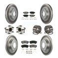thumbnail image 1 of Transit Auto Front Rear Wheel Hub Bearings Assembly Coated Disc Brake Rotors and Semi-Metallic Pads Kit (10Pc) for Car 2009-2013 Mazda 6 2.5L - Left Right Side (Driver Passenger) KBB-118516, 1 of 10