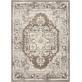 thumbnail image 2 of Well Woven Topkapi Novara Medallion Oriental Brown Vintage Distressed 5'3" x 7'3" Area Rug, 2 of 8