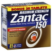 Zantac 150 Maximum Strength Acid Reducer Tablets, 85 Count