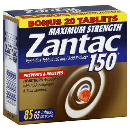 Zantac 150 Maximum Strength Acid Reducer Tablets, 85 Count