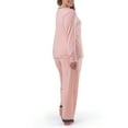 thumbnail image 5 of Fruit of the Loom Women's Sleep Soft & Breathable Long Sleeve Top & Pant Set, Sizes S-4X, 5 of 19