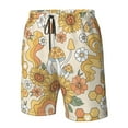 thumbnail image 5 of Disketp Men'S Swim Trunks Hawaiian Breathable Surf Beach Swimsuits Mesh Lining Beach Shorts With Pockets-Groovy Hippie Flower Mushrooms, 5 of 9