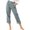 *Gray, variant on Women's Cotton Linen Cuffed Chino Pants , Straight Leg Trousers For Women , Ladies' High Waisted Work Pants with Pockets, Brown , S-3XL