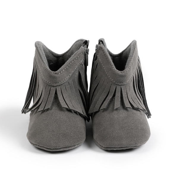 YUNAFFT Infant Booties Solid Color Tassel Warm Soft-Sole First Walkers Autumn Winter Classic Style