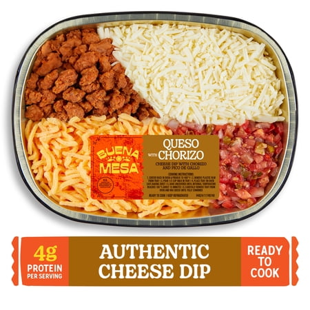 Buena Mesa Queso with Chorizo and Pico De Gallo, Cheese Dip, Ready to Cook, 0.48 - 0.65 lb