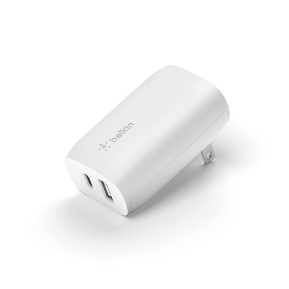 Cargador de pared Belkin de 37 W con suministro de energía USB-C de 25 W + 12 W
