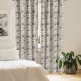 thumbnail image 2 of Ambesonne Floral Curtains, Flower Petals Leaves Art, Pair of 28"x84", Dark Rosewood Eggshell, 2 of 5