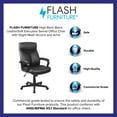 thumbnail image 4 of Flash Furniture High Back Black LeatherSoft Executive Swivel Office Chair with Slight Mesh Accent and Arms, 4 of 12