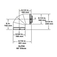 thumbnail image 1 of SLP SLP90-BK 90 Degree Elbow Venting Component for Gas Fireplaces, Black, 1 of 1