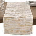 thumbnail image 2 of Fennco Styles Distressed Metallic Foil Design Cotton Table Linen, 2 of 7