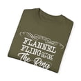 thumbnail image 3 of Flannel Fling Before The Ring Bridesmaid Tanks | Bridal Party Tanks | Bride Tank Top | Team Bride | Future Mrs Unisex Garment-Dyed T-shirt, 3 of 4