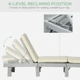 thumbnail image 4 of Outsunny Chaise Longue Pliante en Bois - Ensemble de 1, Gris Pâle, 4 of 10