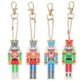 thumbnail image 1 of 4pcs Nutcracker Diamond Pictures Keychains Pendant Diy Keyrings Bag Hanging Pendant, 1 of 2