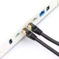 thumbnail image 4 of Cable Ethernet Cat8 Cable Cable Ethernet de Red de Alta Velocidad 40 Gbps 2000MHz/ PAR TIempo TransOdado/ Interfaz RJ45 Chapada Dorada Black, 4 of 7