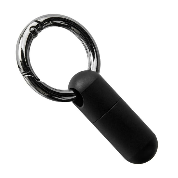 Estuche de titanio con tubo de metal, organizador colgante, caja pequeña para viajes y senderismo. negro