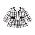 thumbnail image 3 of Kiapeise Toddler Baby Girls Winter Clothes Plaid Coat Tops+Tutu Dress Formal Outfits, 3 of 9
