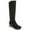 Black Microsuede, variant on BZEES Womens Black Arch Support Cushioned Brandy Round Toe Block Heel Zip-Up Boots Shoes 6 M