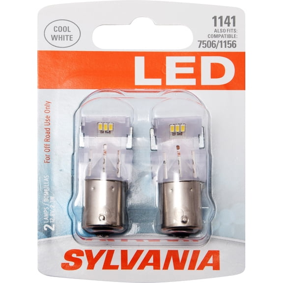 SYLVANIA - 1141 LED White Mini Bulb - Bright LED Bulb, Ideal for Daytime Running Lights (DRL) and Back-Up/Reverse Lights (Contains 2 Bulbs)