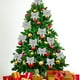 thumbnail image 4 of 24 piezas de decoraciones de lazo de Navidad de 5,5 pulgadas, lazos de coronas plateadas, pequeños lazos de árbol de Navidad con purpurina, adornos de lazos decorativos de Navidad para la fiesta de N, 4 of 5