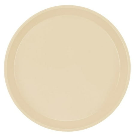 Cambro 1300537 13" Round Cameo Yellow Customizable Fiberglass Camtray - 12/Case