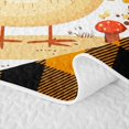 thumbnail image 5 of Erosebridal Cute Thanksgiving Turkey Quilt King, Hippie Autumn Leaves Pumpkin King Coverlet Set for Boys Girls, Orange Cream Black, 3pcs 1 Bedspread and 2 Pillowcases, 5 of 7