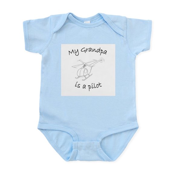 CafePress - My Grandpa Is A Pilot Helicopter Infant Bodysuit - Baby Light Bodysuit, Size Newborn - 24 Months