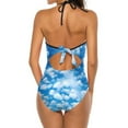 thumbnail image 5 of Cloud Machine Swimsuit Blue Sky Swimwear One-Piece Holiday Swimsuits Hollow Out Bathing Suits Wom Push Up Sexy Beach Outfits, 5 of 7