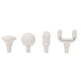 thumbnail image 4 of Paquete de 4 cabezales de masaje muscular de silicona gris para terapia de puntos gatillo y tejido profundo, 4 of 8