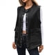 thumbnail image 1 of Chaleco Vaquero Extragrande para Mujer, Chaleco Vaquero de Longitud Media, Chaqueta Sin Mangas. Negro y Gris S, 1 of 9