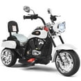 thumbnail image 1 of Pemberly Row 6V Kids Ride On Chopper Motorcycle 3 Wheel Trike White, 1 of 7