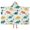 Light Green Dinosaurs-2, variant on Light Toned Dinosaur with ROAR Pattern Hooded Bath Towel,50"x30" for Ages 3 To 12 Kids, Quick Dry Lightweight Soft Microfiber Hood Beach Towel Cover Up for Kids