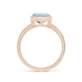 thumbnail image 2 of ANGARA Natural Bezel-Set Solitaire Cushion 1.95 ct Aquamarine Ring in 14K Rose Gold for Women (Size-8mm) | March Birthstone, Birthday, Anniversary, Jewelry Gift for Women | Natural Aquamarine Ring, 2 of 8