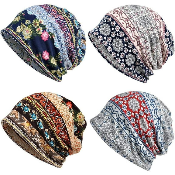 4 Pack Soft Lightweight Running Beanie Adult Skull Hats Adult Skull Hat Fashion Accessories thermal  beanie