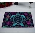 thumbnail image 2 of Juego de 2 manteles individuales ABPHQTO con diseño de conchas de tortugas marinas 30x45 cm, 2 of 2
