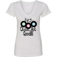 thumbnail image 3 of Inktastic Oldies but Goodies Records and Music Notes Women's V-Neck T-Shirt, 3 of 5